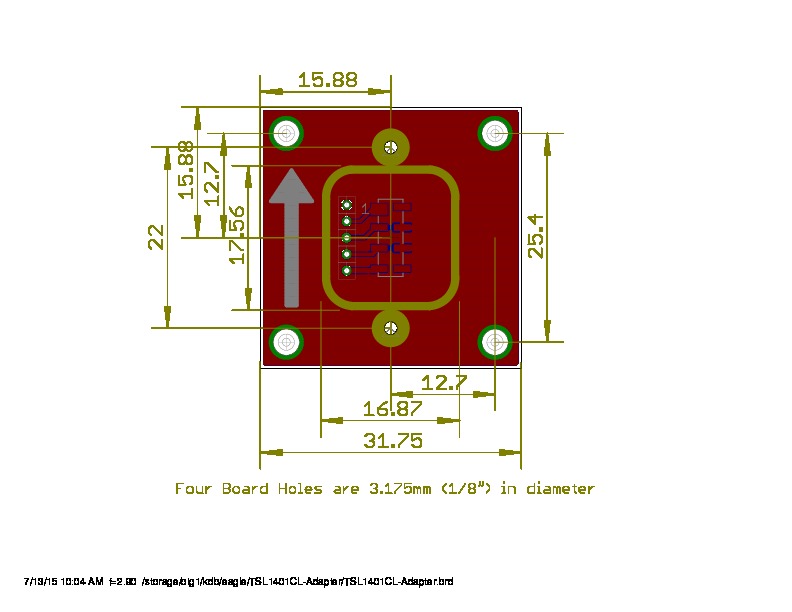 TSL1401CL Sensor Board